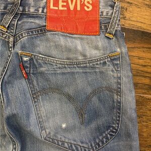 Vtg 90’s Levi’s RED Collection none Selvedge Japan jeans Red Enamel Buttons 34